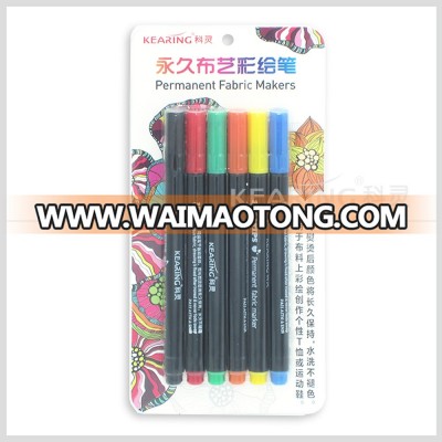 Kearing non-toxic DIY marker set of 12 pieces in polybag for kids drawing # FM206